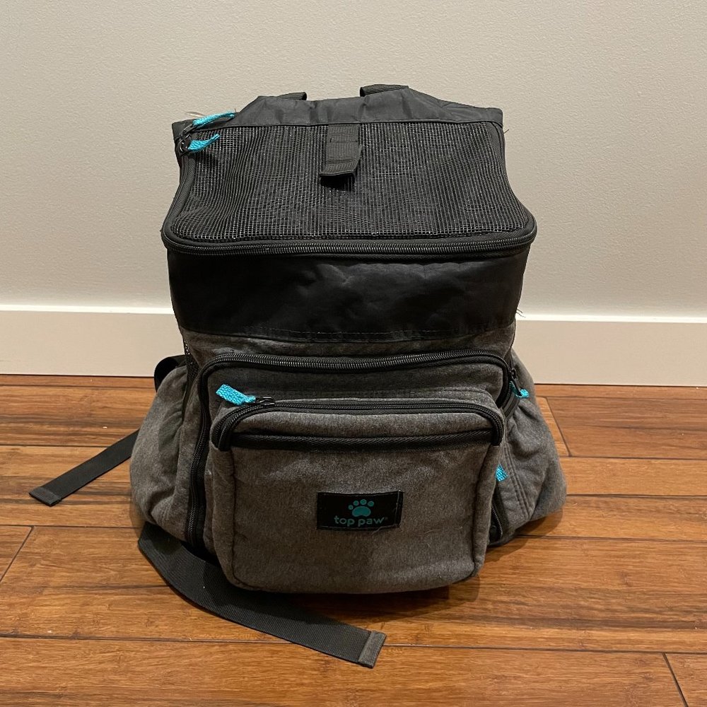 Small Pet Carrier with Mesh Top and Pockets